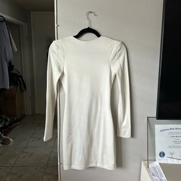 Forever 21 White Long Sleeve Dress - Picture 4 of 6